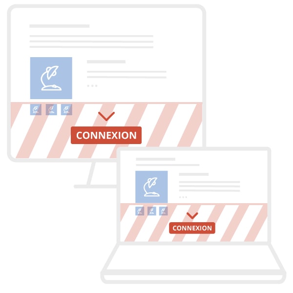 Connexion dans la fiche produit