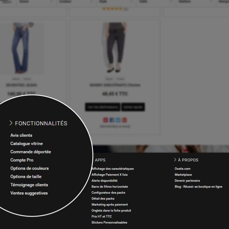 Menu Pied de Page en colonnes