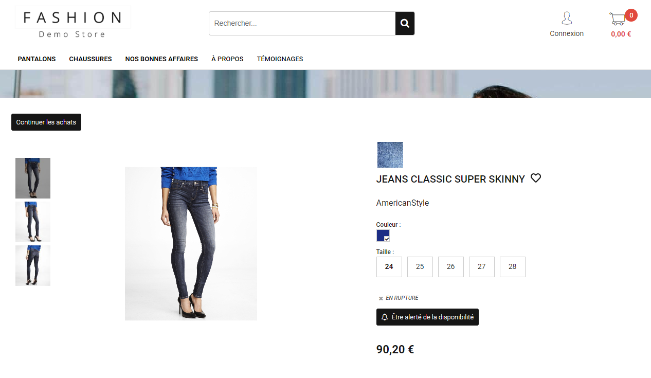 Alerte disponibilité produit