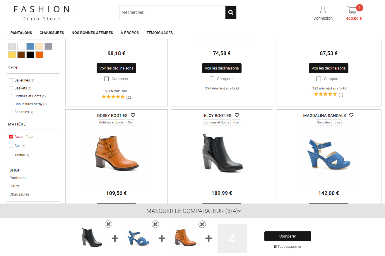 Comparateur de produits