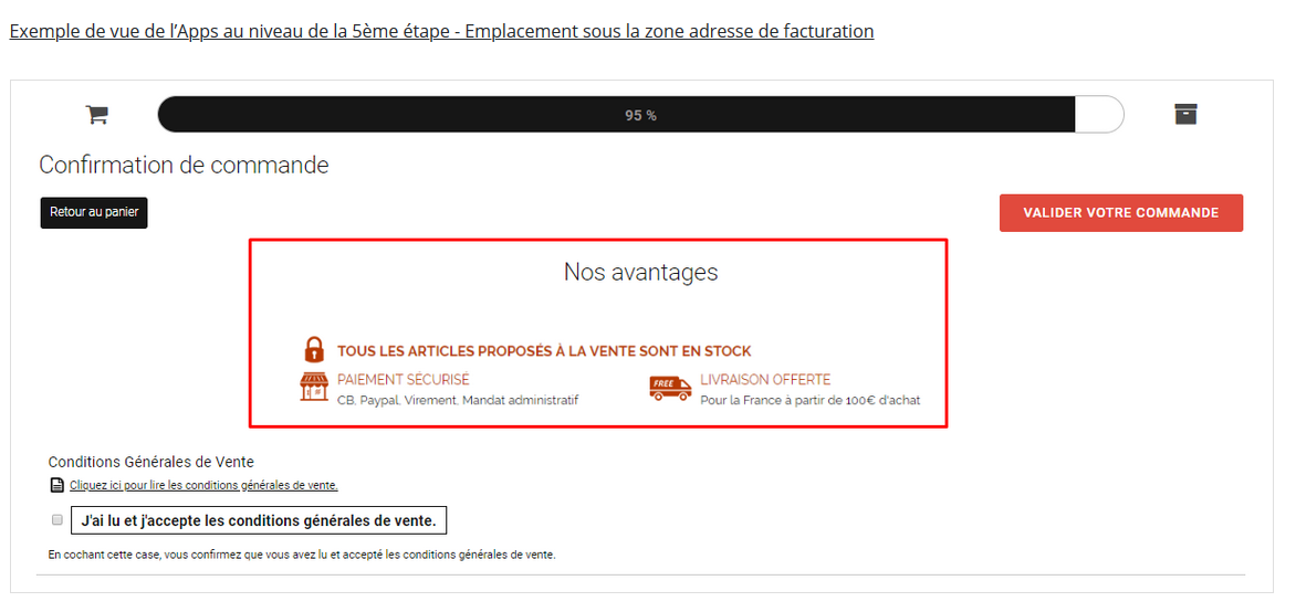 Personnalisation du panier d’achat