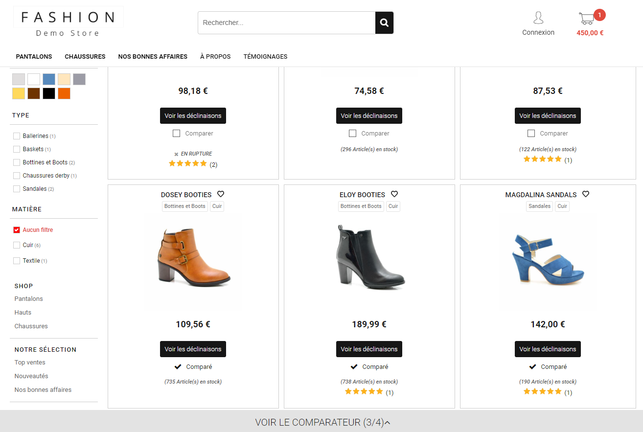 Comparateur de produits