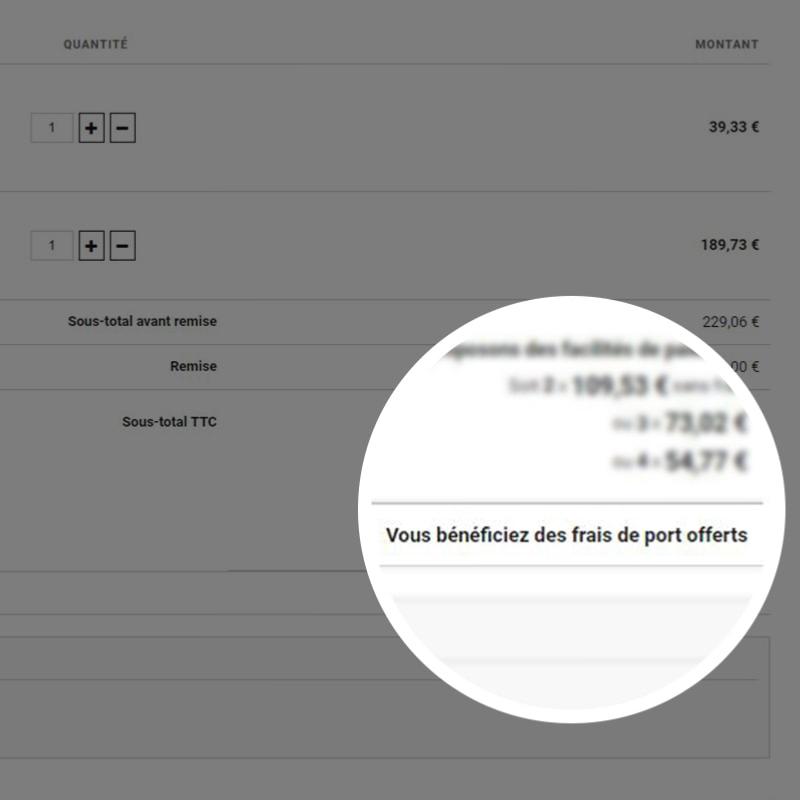 Frais de port Offerts