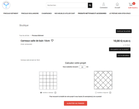 Calculateur de quantité produit