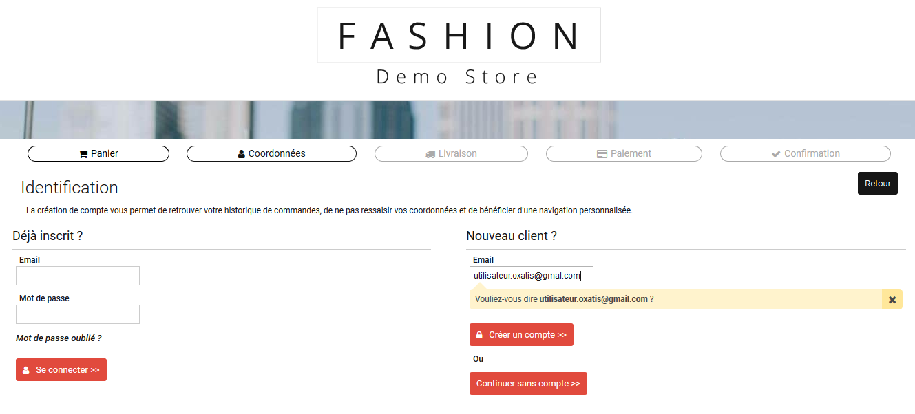 Vérification email