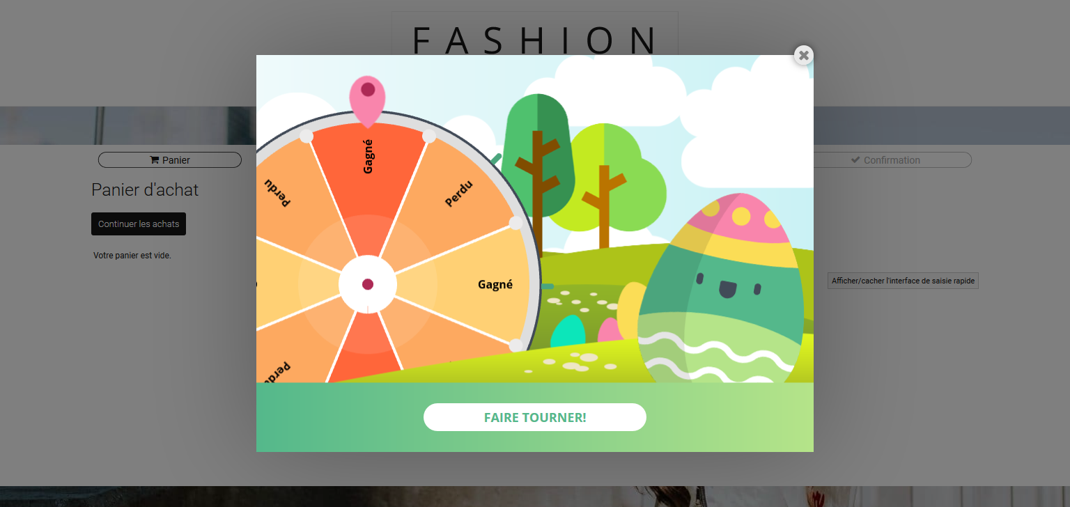 Template "Pâques" pour l'Apps - Roue de la fortune