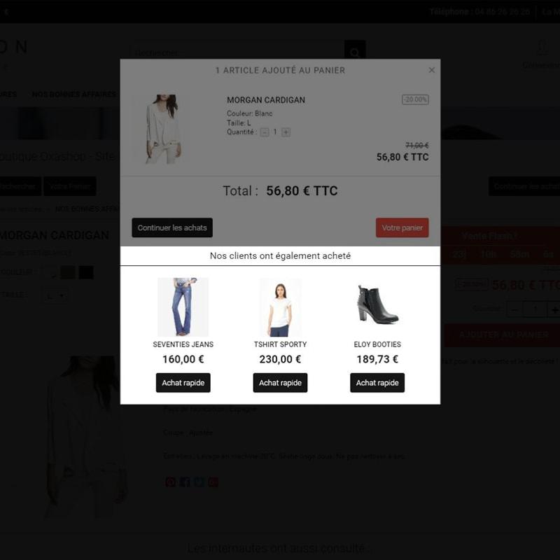 Ventes suggestives - Panier