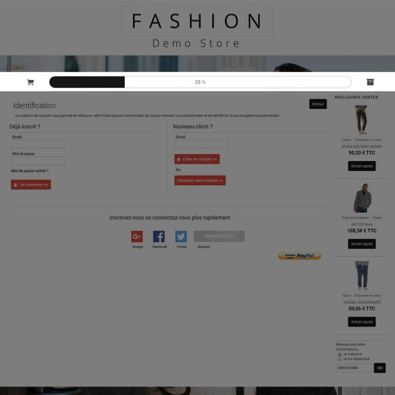 Etapes de commande